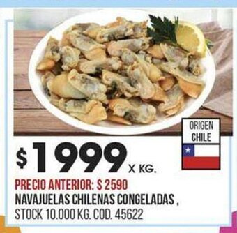 Coto Navajuelas Chilenas Congeladas oferta