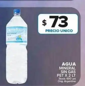 Carrefour Maxi Agua mineral sin gas pet x 2 lt oferta