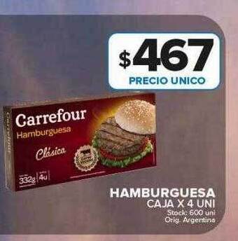 Carrefour Maxi Hamburguesa caja x 4 oferta