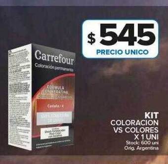 Carrefour Maxi Kit coloracion vs colores x 1 oferta
