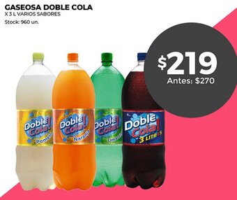 Supermercados Tadicor Gaseosa Doble Cola oferta