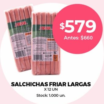 Supermercados Tadicor Salchichas Friar Largas oferta