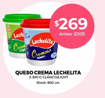 Supermercados Tadicor Queso Crema Lechelita oferta
