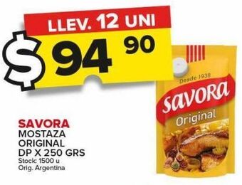 Carrefour Mostaza savora x 250g oferta