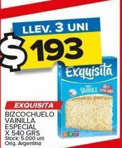 Carrefour Bizcochuelo exquisita x 540g oferta