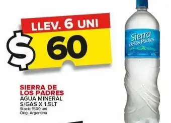 Carrefour Agua mineral sierra de los padresx1,5l oferta