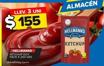 Carrefour Ketchup hellmann's x 250g oferta
