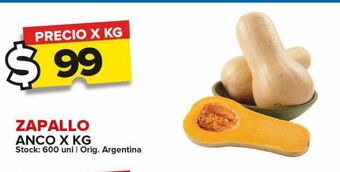 Carrefour Zapallo anco x kg oferta