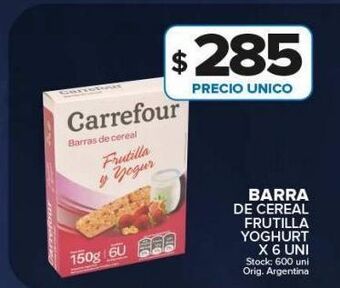 Carrefour Barra de cereal carrefour x 6un oferta