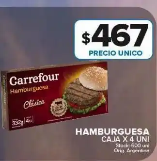 Carrefour Hamburguesa carrefour x 4un oferta