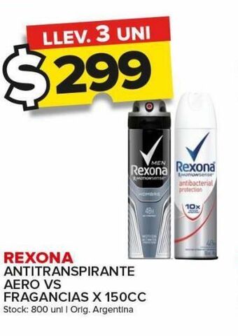 Carrefour Antitranspirante rexona x 150cc oferta