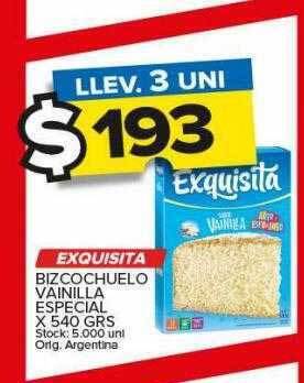 Carrefour Maxi Exquisita bizcochuelo vainilla especial x 540 grs oferta