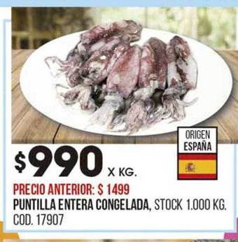 Coto Puntilla entera congelada oferta