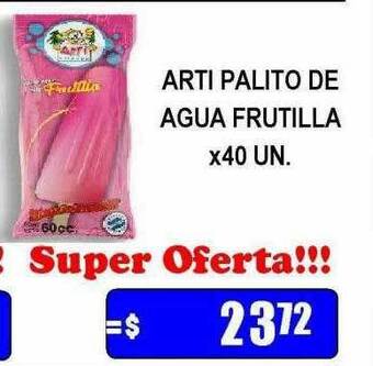 Dulcenter Arti palito de agua frutilla oferta