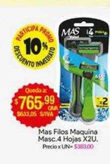 Medamax Mas filos maquina masc 4 hojas oferta
