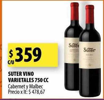 Punto Mayorista Suter vino varietales oferta