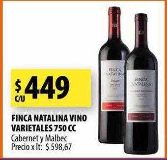 Punto Mayorista Finca natalina vino varietales oferta