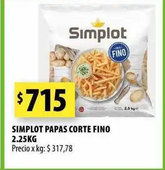 Punto Mayorista Simplot papas corte fino oferta