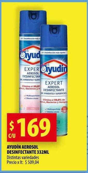 Punto Mayorista Ayudin aerosol desinfectante oferta
