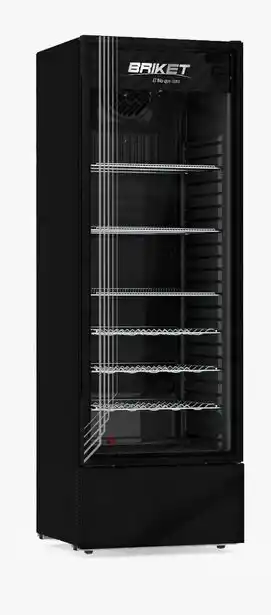 Exhibidora briket 417 litros master 4300 full glass black ev4300