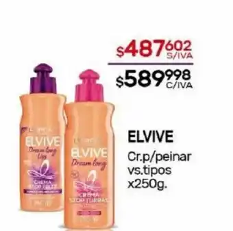 Nini Mayorista Elvive Cr.p/Peinar vs.Tipos x250g oferta