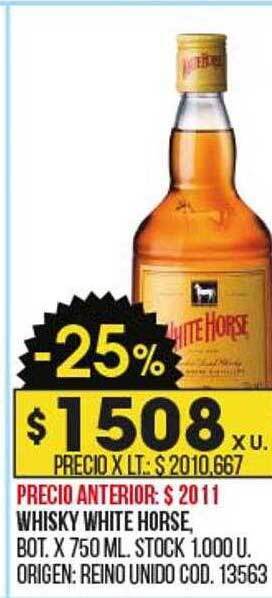 Coto Whisky white horse oferta