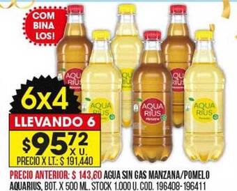 Coto Agua sin gas manzana pomelo aquarius oferta