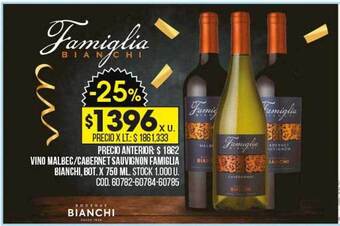 Coto Vino malbec cabernet sauvignon famiglia bianchi oferta