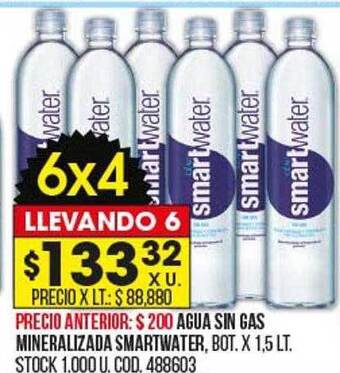Coto Agua sin gas mineralizada smartwater oferta