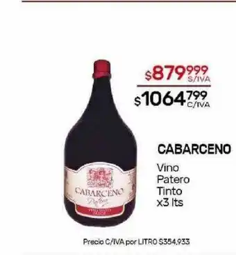 Nini Mayorista Cabarceno vino patero tinto oferta