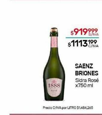 Nini Mayorista Saenz briones sidra rosé oferta
