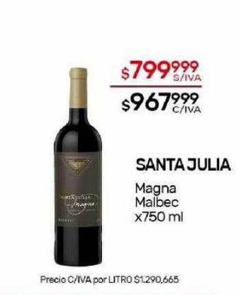 Nini Mayorista Santa julia magna malbec oferta