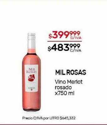 Nini Mayorista Mil rosas vino merlot rosado oferta