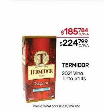 Nini Mayorista Termidor 2021 vino tinto oferta