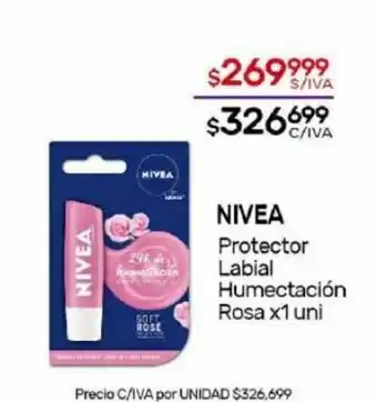 Nini Mayorista Nivea Protector Labial Humectación Rosa x1 uni oferta