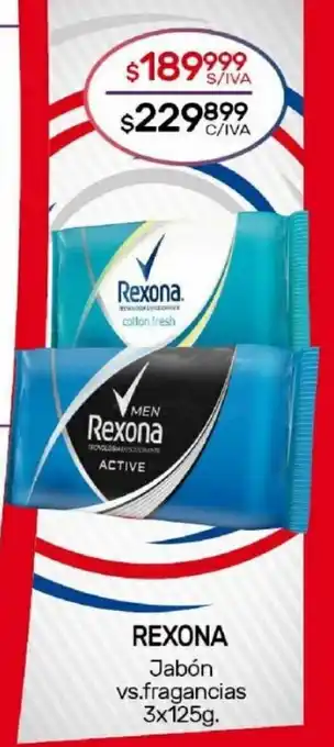 Nini Mayorista Rexona Jabón vs. Fragancias 3x125g oferta