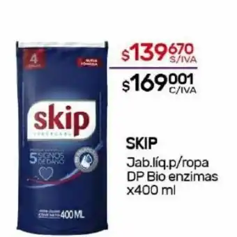Nini Mayorista Skip Jab. Líq. p/ropa DP Bio Enzimas x 400ml oferta