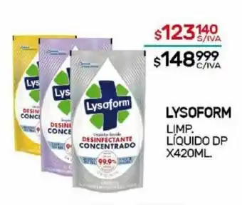 Nini Mayorista Lysoform Limp. Líquido dp x 420ml oferta