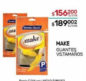 Nini Mayorista Make Guantes vs Tamaños oferta