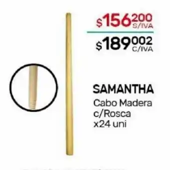 Nini Mayorista Samantha Cabo Madera c/Rosca x 24 uni oferta