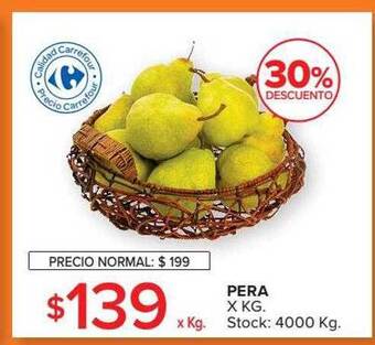 Carrefour Market Pera x kg 30% descuento oferta