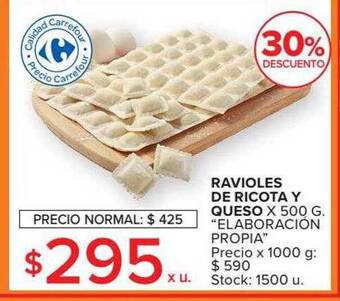 Carrefour Market Ravioles de ricota y queso oferta
