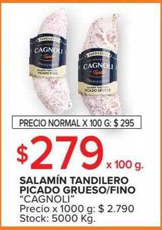 Carrefour Market Salamín tandilero picado grueso-fino oferta