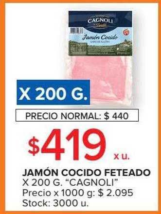 Carrefour Market Jamón cocido feteado oferta