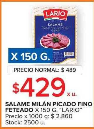 Carrefour Market Salame milán picado fino feteado oferta