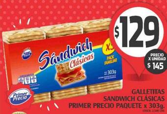 Supermercados Malambo Galletitas sandwich clásicas primer precio paquete x 303g oferta