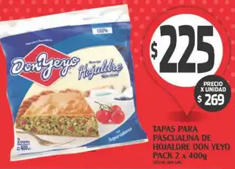 Tapas para pascualina de hojaldre don yeyo pack 2