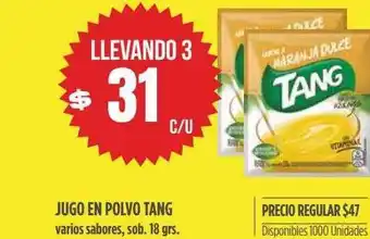 Supermercados Vea Jugo en polvo tang varios sabores sob. 18 grs. oferta