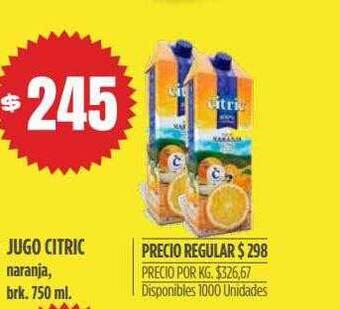 Supermercados Vea Jugo citric naranja brk. oferta