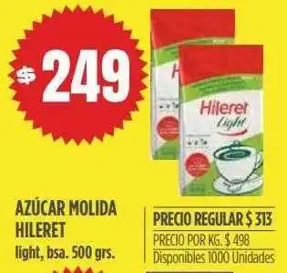 Supermercados Vea Azúcar molido hileret light. bsa 500 grs oferta
